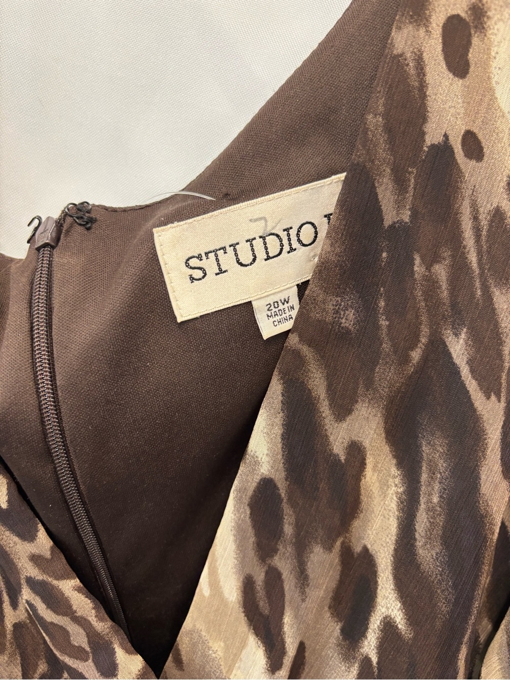 Studio Brown and Tan Animal-Print Midi Dress - Picture 2 of 3